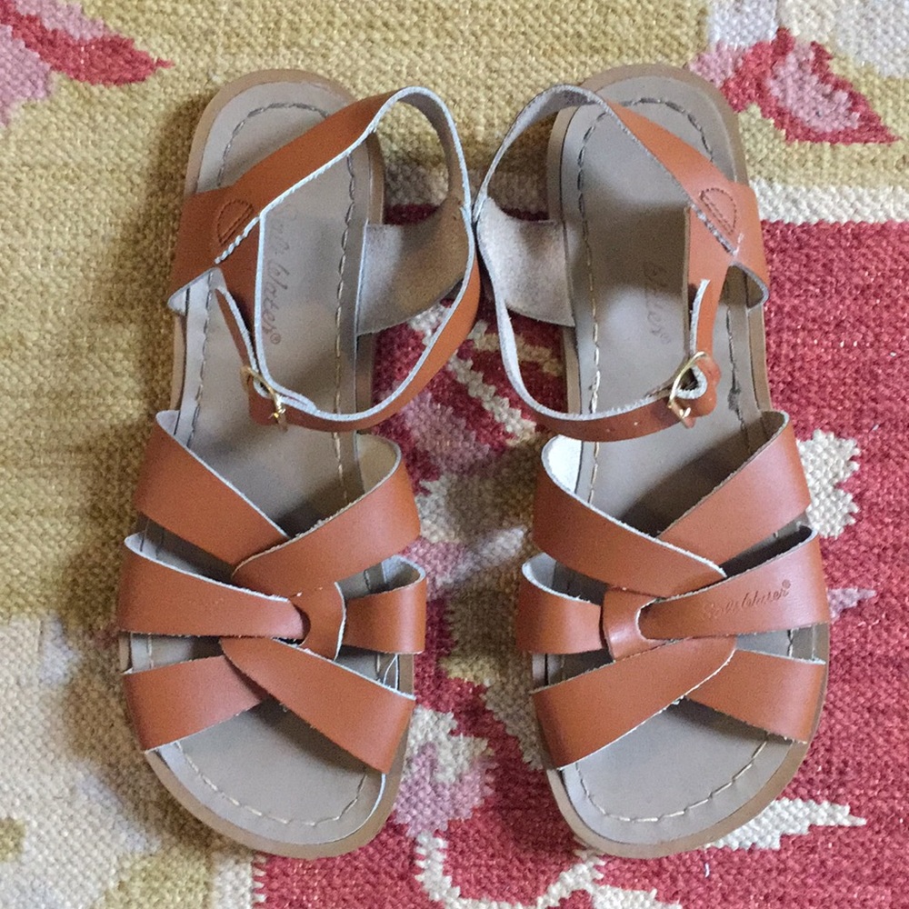 Saltwater Sandals Brown size 10 uk 8 barely worn
